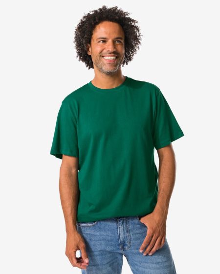 HEMA HEMA Heren T-shirt Donkergroen (donkergroen)