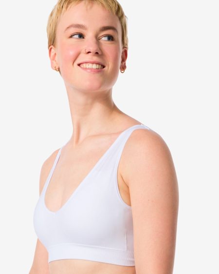 HEMA HEMA Top Zonder Beugel Naadloos Wit (wit)