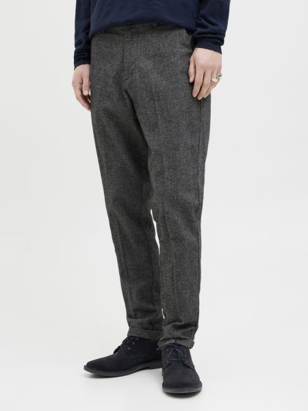 Jack & Jones Jpstace Henry Chino Sn Chino Grey Melange Herringbone