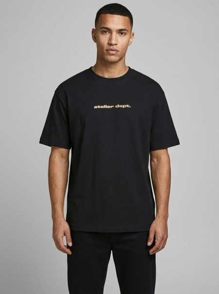 Jack & Jones Jjrody Tee Ss Crew Neck Print T-shirts Black