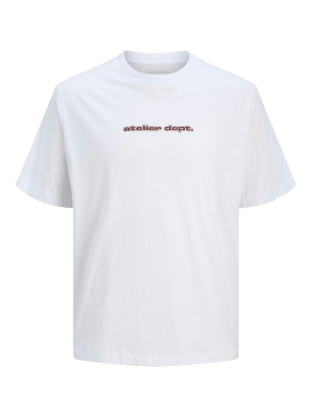 Jack & Jones Jjrody Tee Ss Crew Neck Print T-shirts White