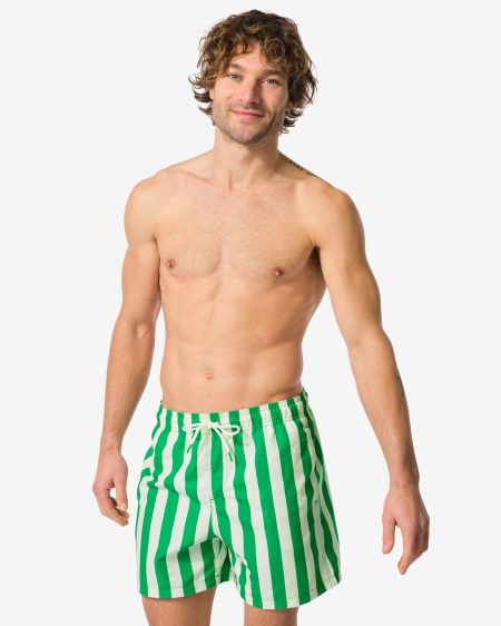 051 Herenzwembroek Strepen Groen (groen)