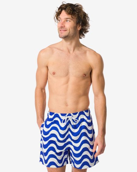 051 Herenzwembroek Golven Blauw (blauw)