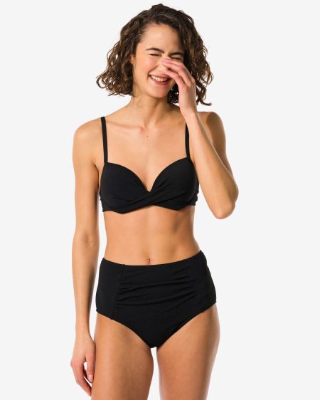 HEMA HEMA Dames Bikinibroekje Control Hoge Taille Zwart (zwart)
