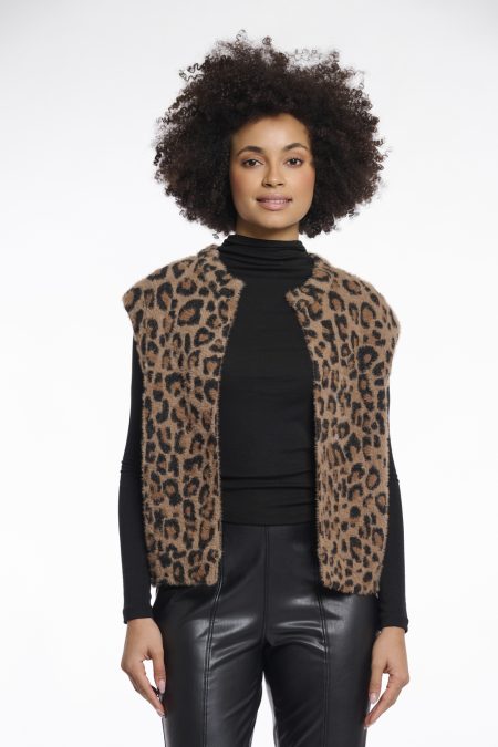 Rino - Pelle Elona.5012511 Short Waistcoat Gilets 8980 Leopard