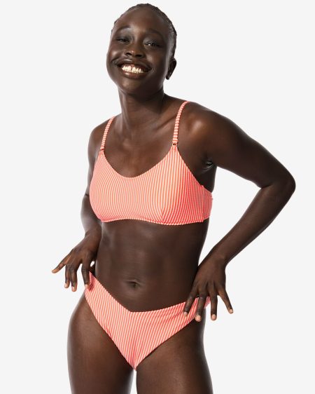 HEMA HEMA Damesbikinibroekje Seersucker Roze (roze)