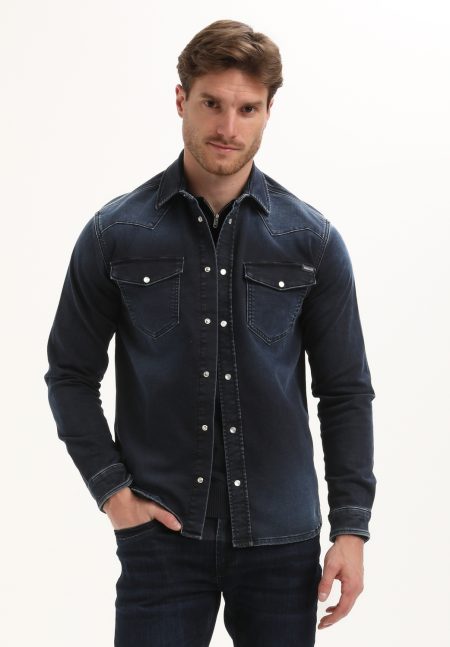 Gabbiano Overhemd Jogg Denim 335734 Overhemd 920 Dark Blue