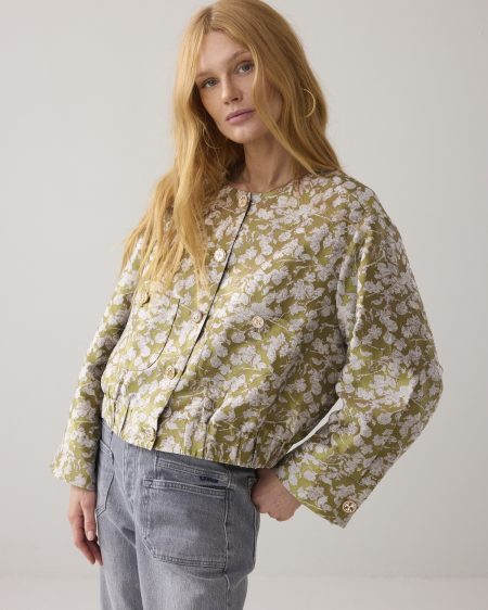 Summum Jacket Bomber Leaves Jaquard 1s1205-12293 Jackets 604 Misty Lime