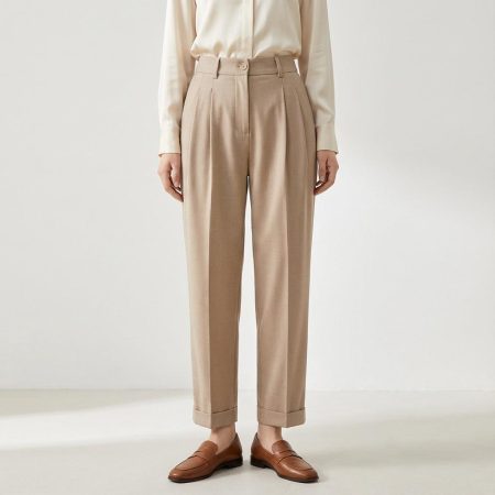 Summum Trousers Tapered Fit Viscose Blend Stretch 4s2897- Broek 722 Alpaca