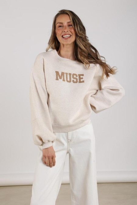 Nukus Muse Pullover Nkf03017 Trui 54 Sand Melange