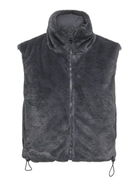 Only Onldana Life Faux Fur Waistcoat Cc Otw Vest 4765258 Blackened Pearl