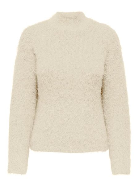 Only Onllulu Ls Rib Highneck Cc Knt Trui 4853091 Cloud Dancer