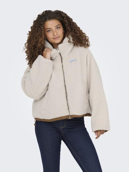 Only Onlmaria Life Rev Puffer Jacket Cc Otw Winterjassen Cloud Dancer Toasted Coconut