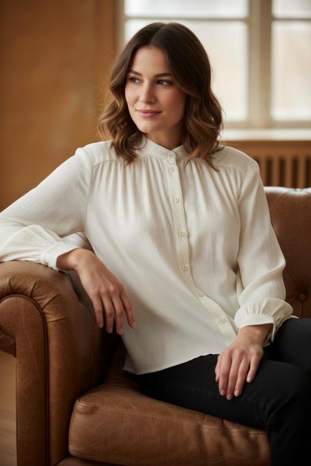 Aaiko Liv Vis 516 Blouse 114300 Les Blancs