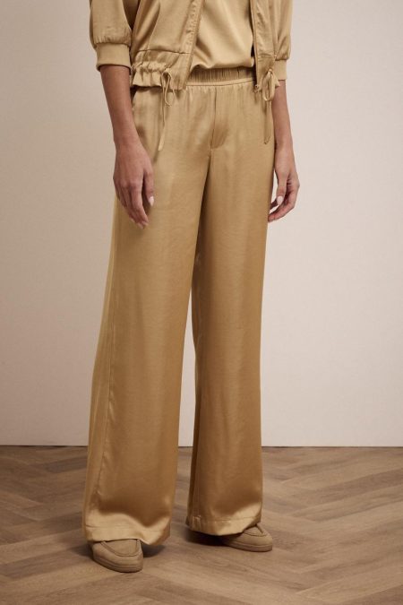 Tramontana Hammered Satin Trousers C16-17-101 Broek 002800 Camel
