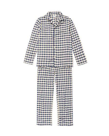 HEMA HEMA Kinderpyjama Flannel Strepen Blauw (blauw)