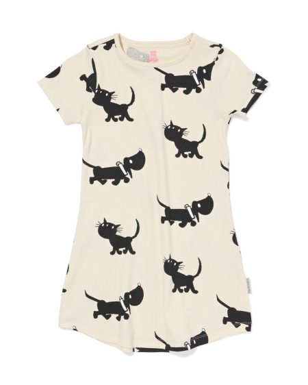 HEMA HEMA Takkie En Siepie Kinder Nachthemd Rib Wit (wit)