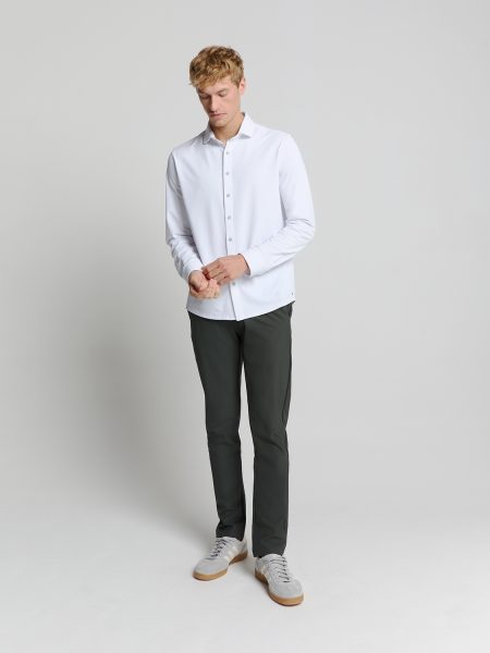 No- Excess N705015 Pants Chino 4-way Stretch Sedoc Chino 124 Dark Steel