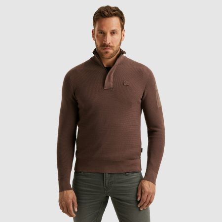 Pme Legend Pkw2509322 Half Zip Collar Cotton Knit 8203 Marron