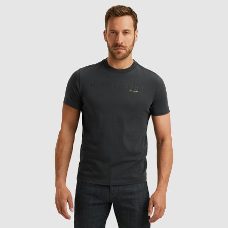 Pme Legend Ptss2508573 Short Sleeve R-neck Nightflight Single Print T-shirts 5109 Blue Graphite