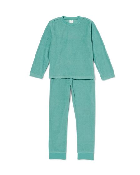 051 Kinderpyjama Badstof Groen (groen)