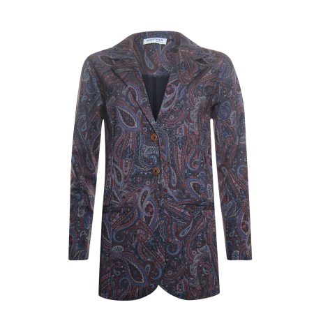 Lange blazer met allover print