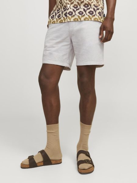 Jack & Jones Jpstace Summer Linen Blend Short Srt Sn Korte Broeken Crockery Melange