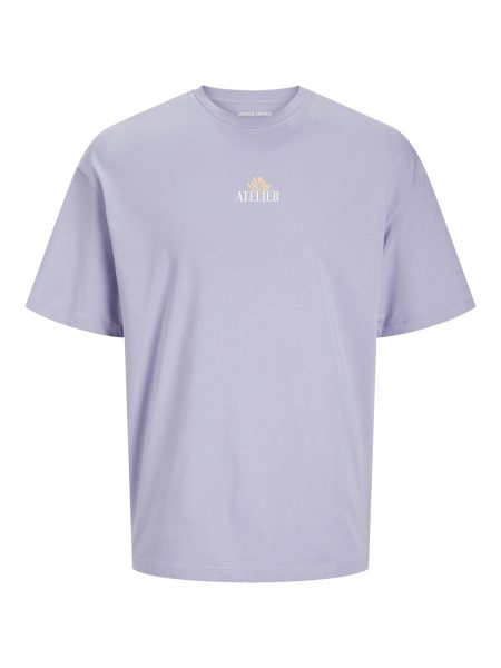 Jack - Jones Jjeames Tee Ss Crew Neck Print T-shirts Languid Lavender