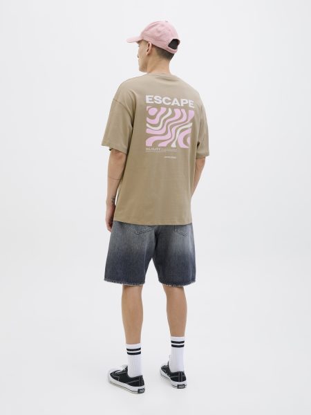Jack & Jones Jjeames Tee Ss Crew Neck Print T-shirts Coriander