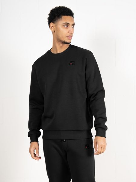 Ab Lifestyle Basic Crewneck Ab.ss25003 Trui Jet Black