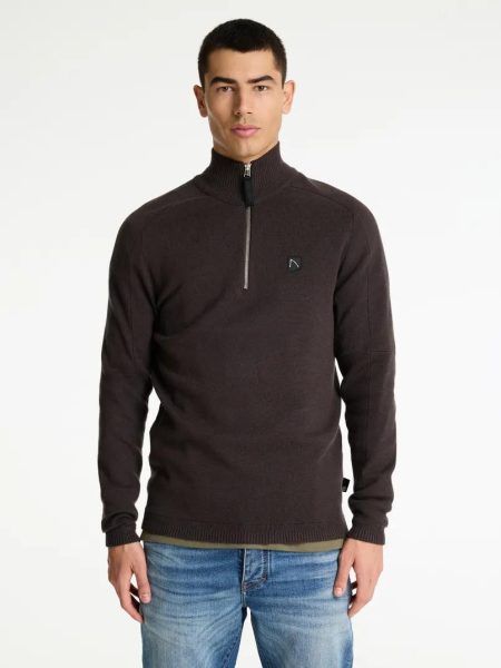Chasin Oscar Half Zip Trui E73 - Dark.brown