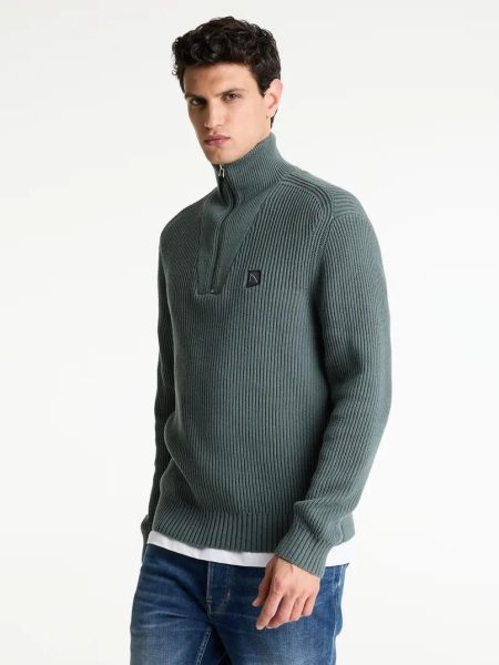 Chasin Oliver Half Zip Trui E53 - Dk.green
