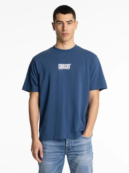 Chasin Regent Print T-shirts E62 - M.blue
