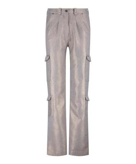 Zip73 Cargo Wide Leg W25/235/01/730 Cargobroeken 730 Sparkling Grey