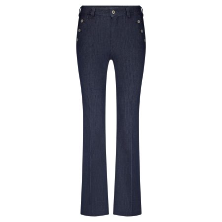 Red Button Bibette Denim Herringbone L32 Srb4580 Flare Dark Blue