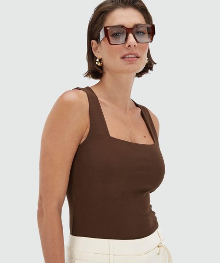 Josh V Linde Jv-2507-1109 Tops En Singlets 584 Dark Brown