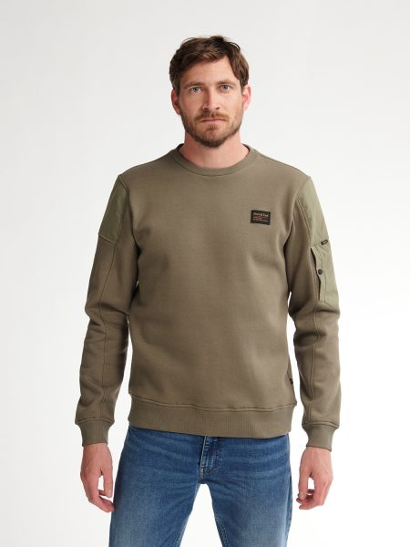 Petrol Sweater Round Neck M-3050-swr322 Sweater 6174 Mossy Stone