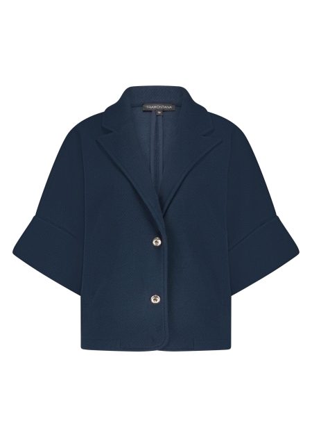 Tramontana Short-sleeve Jacket Paspel Collar Q01-18-801 Jackets 005032-midnight