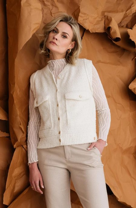 Maicazz Roxan Wi25.60.316 Tops En Singlets Offwhite