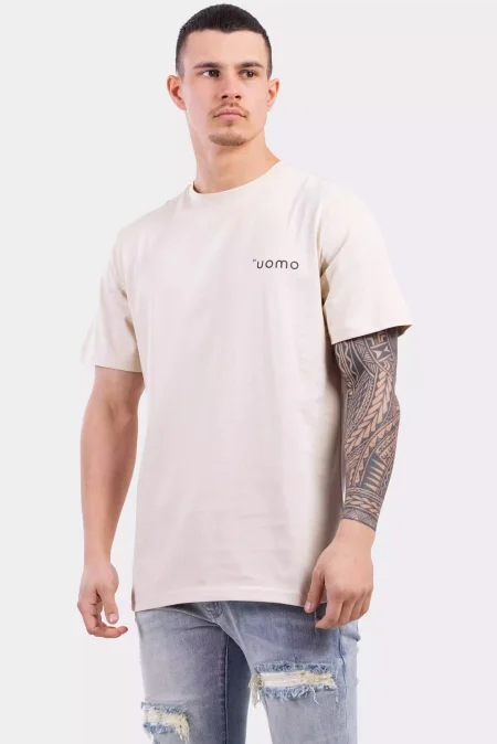 24 Uomo Basic T-Shirt Zand Heren - Maat XXL - Kleur: Sand | Soccerfanshop