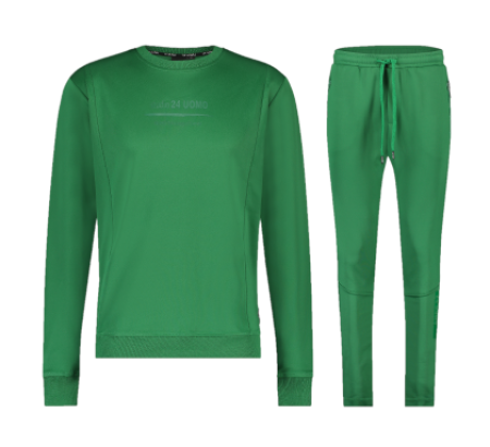 24 Uomo Polyester Trainingspak Heren Groen - Maat M - Kleur: Groen | Soccerfanshop