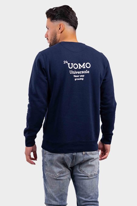 24 Uomo Universale Sweater Heren Donkerblauw - Maat XXL - Kleur: Donkerblauw | Soccerfanshop