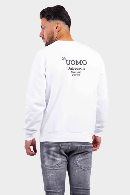 24 Uomo Universale Sweater Heren Wit - Maat M - Kleur: Wit | Soccerfanshop