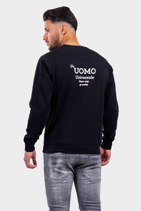24 Uomo Universale Sweater Heren Zwart - Maat XL - Kleur: Zwart | Soccerfanshop