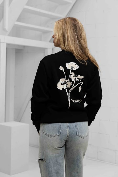 24 Uomo Flower Sweater Dames Black/Beige - Maat XS - Kleur: Zwart | Soccerfanshop