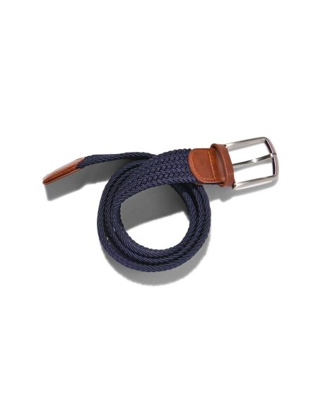 HEMA HEMA Gevlochten Elastische Heren Riem 3.5cm Blauw (blauw)