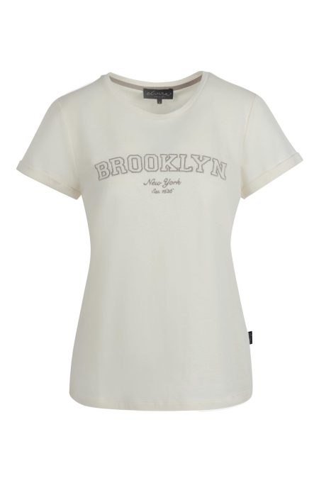 Elvira Casuals T-shirt Brooklyn E4 25-001 T-shirt Korte Mouw 796 Ecru