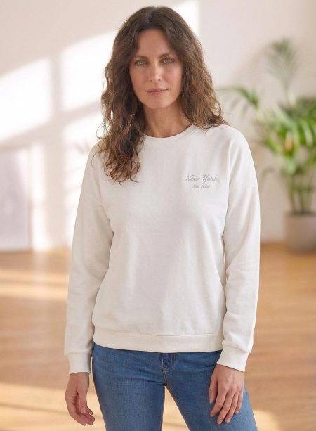 Elvira Casuals Sweater Brooklyn E4 25-002 Sweater 796 Ecru