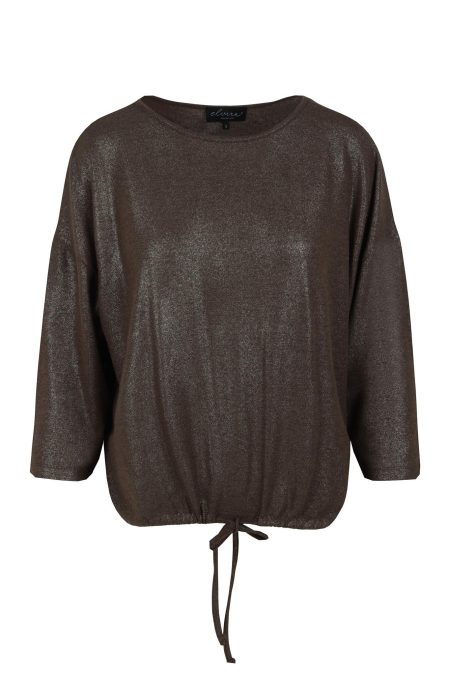 Elvira Casuals Top Britt E4 25-015 T-shirt Korte Mouw 1022 Dark Gold