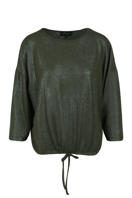 Elvira Casuals Top Britt E4 25-015 T-shirt Korte Mouw 276 Dark Green
